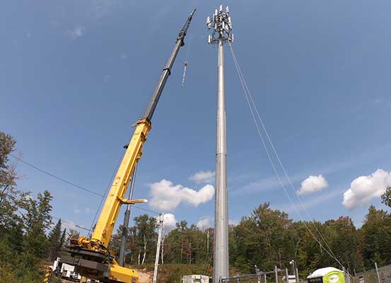 new cell tower under construction